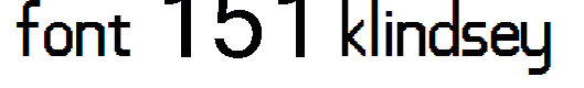 font 151 klindsey