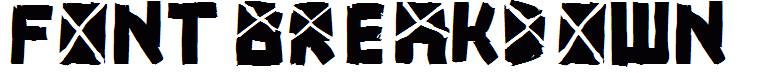 font breakdown