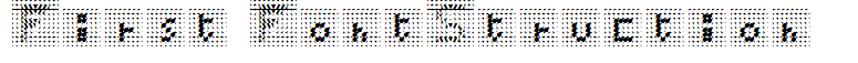 First FontStruction