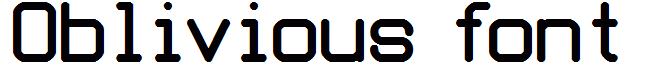 Oblivious font