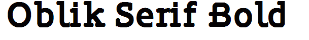 Oblik Serif Bold