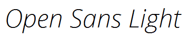 Open Sans Light