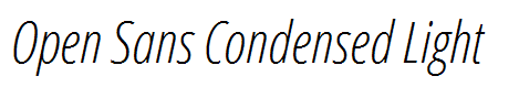 Open Sans Condensed Light