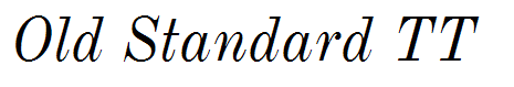 Old Standard TT