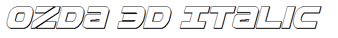 Ozda 3D Italic