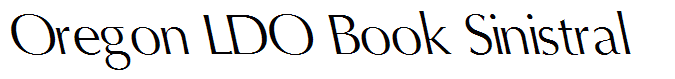 Oregon LDO Book Sinistral
