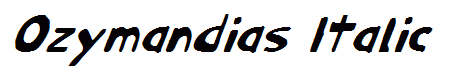 Ozymandias Italic