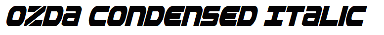 Ozda Condensed Italic