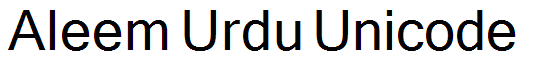 Aleem Urdu Unicode