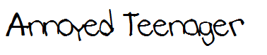 Annoyed Teenager