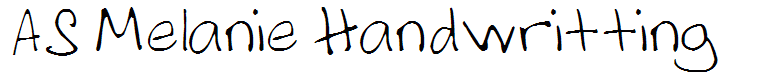 AS Melanie Handwritting