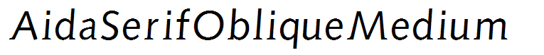 AidaSerifObliqueMedium