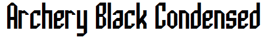 Archery Black Condensed