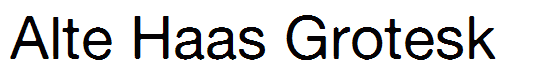 Alte Haas Grotesk
