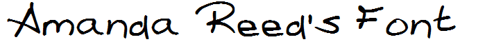 Amanda Reed's Font