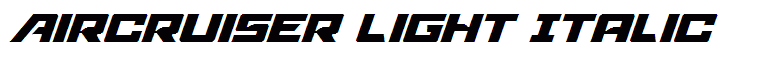 Aircruiser Light Italic