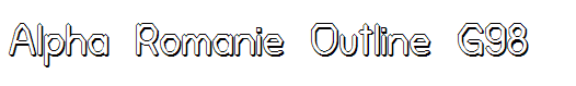 Alpha Romanie Outline G98