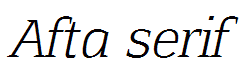 Afta serif