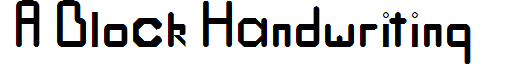 A Block Handwriting
