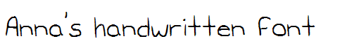 Anna's handwritten font