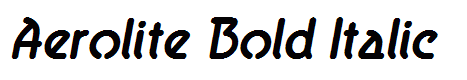 Aerolite Bold Italic