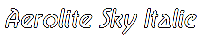 Aerolite Sky Italic