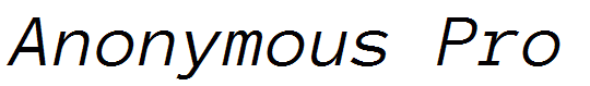 Anonymous Pro