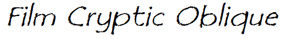 Film Cryptic Oblique