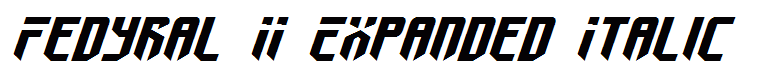 Fedyral II Expanded Italic
