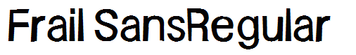 Frail SansRegular