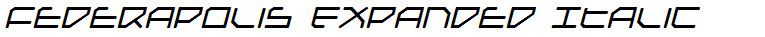 Federapolis Expanded Italic
