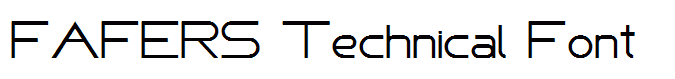 FAFERS Technical Font