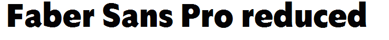 Faber Sans Pro reduced