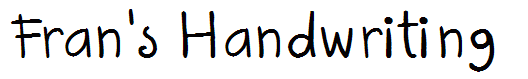 Fran's Handwriting