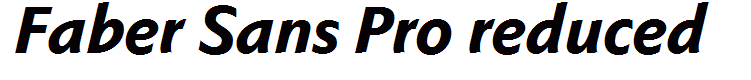 Faber Sans Pro reduced
