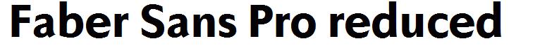 Faber Sans Pro reduced