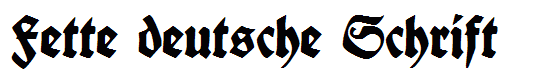 Fette deutsche Schrift