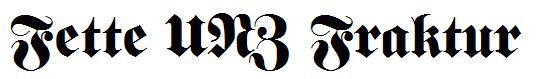 Fette UNZ Fraktur