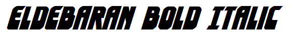 Eldebaran Bold Italic