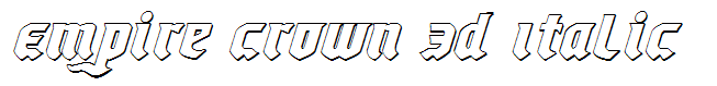 Empire Crown 3D Italic