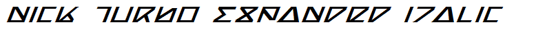 Nick Turbo Expanded Italic