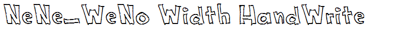 NeNe_WeNo Width HandWrite