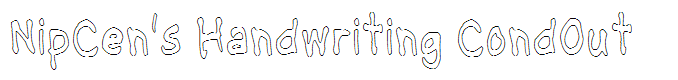 NipCen's Handwriting CondOut