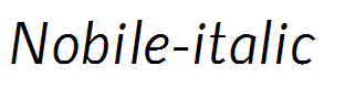 Nobile-italic