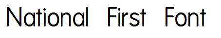 National First Font