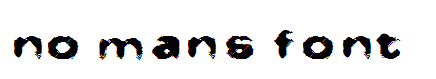 No Man's Font