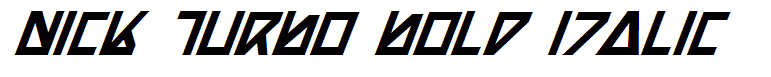 Nick Turbo Bold Italic