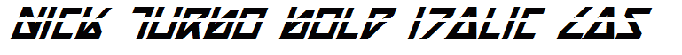 Nick Turbo Bold Italic Las