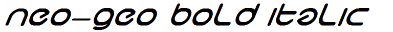 neo-geo bold italic