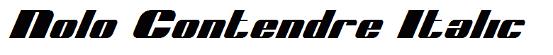 Nolo Contendre Italic